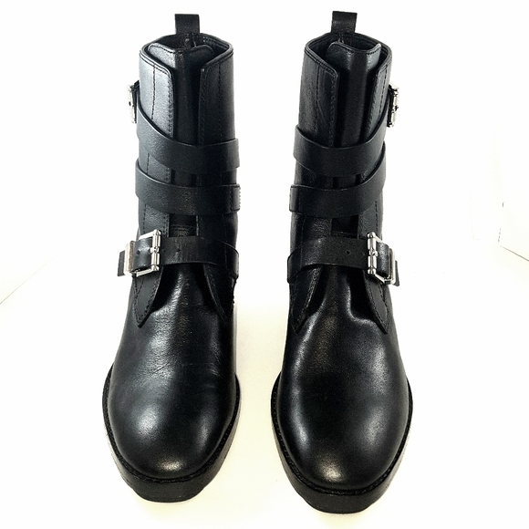 Alexander Wang Buckle Strap Leather Boots 37 7B - Picture 4 of 5
